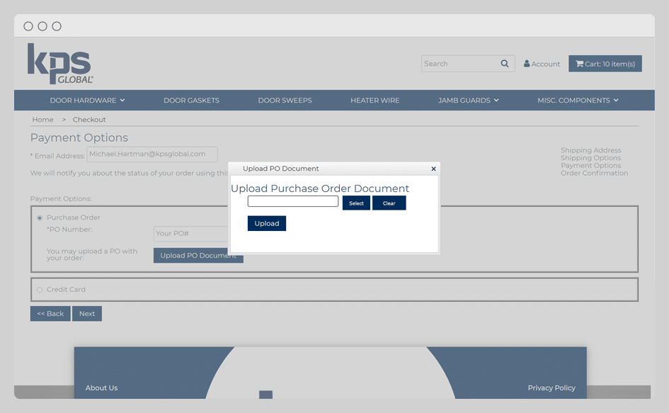 Purchase Order Upload