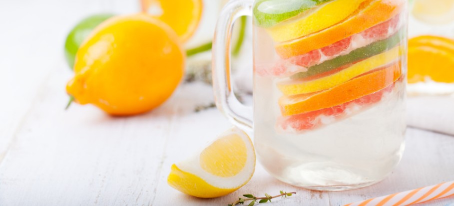 Citrus peels in jar 